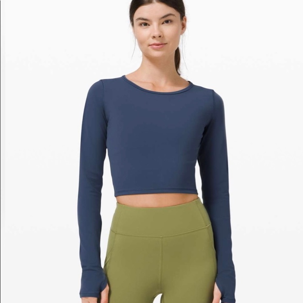 Lululemom Wunder Train Cropped Long Sleeve Size 4